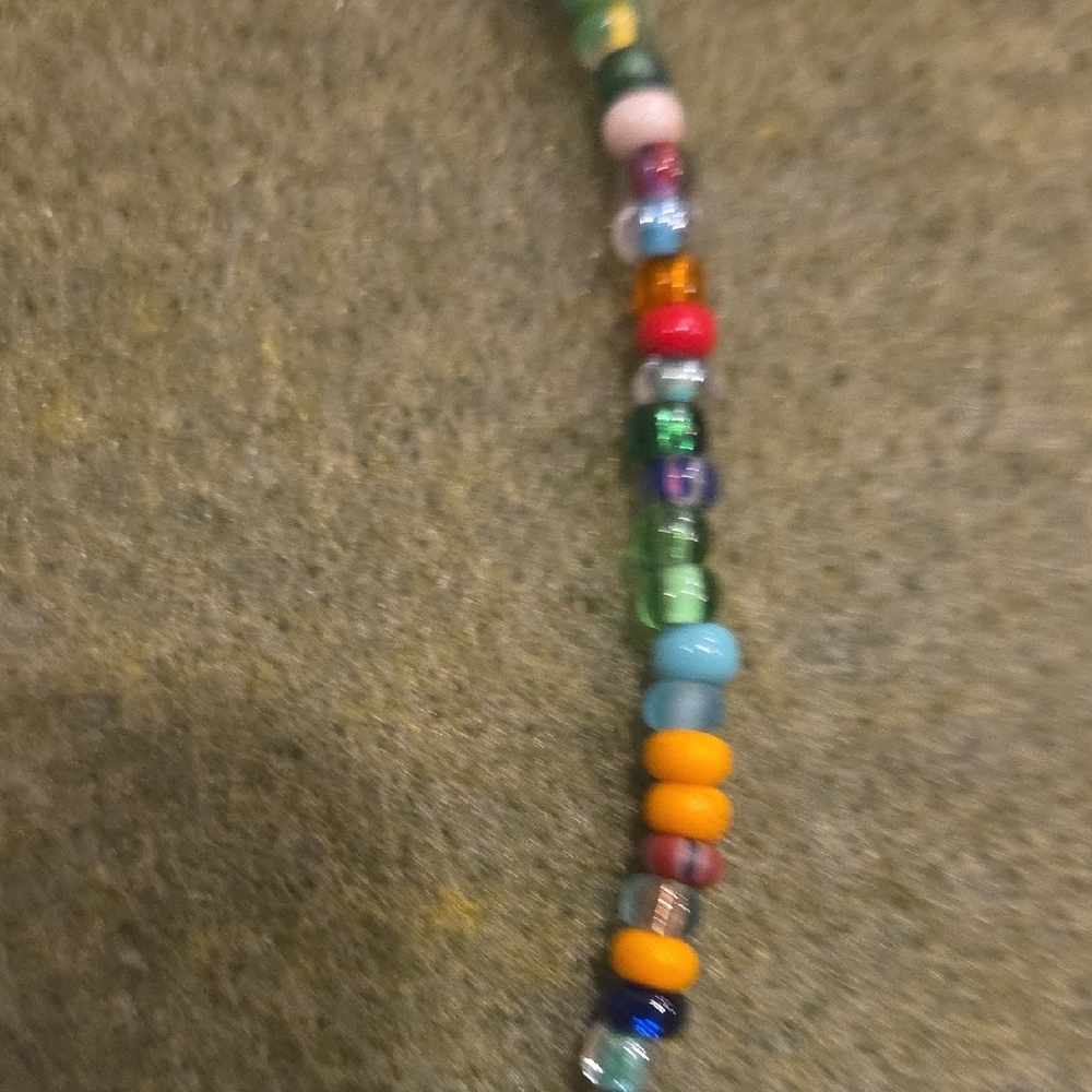 Multicolor Beaded Necklace - Picture 3 of 11